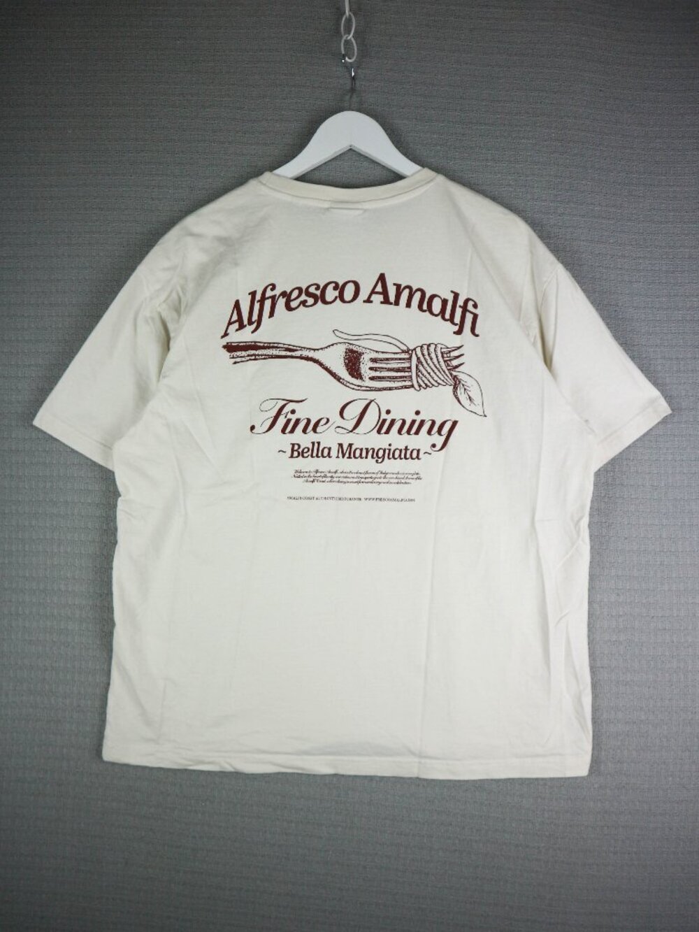 Only & Sons Mens Light Beige Alfresco Amalfi Fine Dining Tee Mens XL